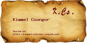 Kimmel Csongor névjegykártya